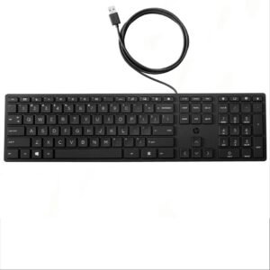 Wired Computer Keyboard with Number Pad | USB Keyboard for PC & Laptop