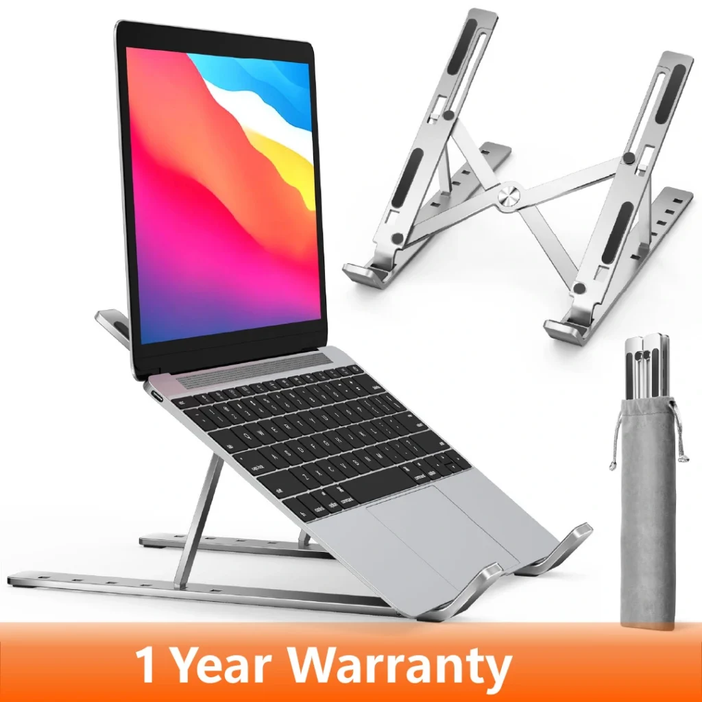 laptop adjustable stand with cover and warranty info