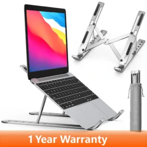 Laptop Cooling & Adjustable Height Stand for Bed, Office and Desk | Stainless Steel Metal Body | Buy with Warranty in Pakistan